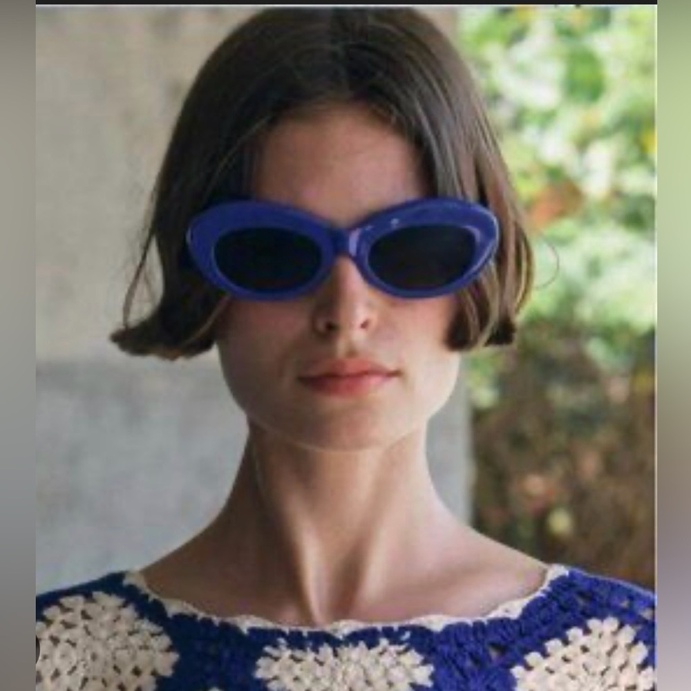 Zara Brand New Sunglasses 
Blue Oval Women's Fashion Sunglasses